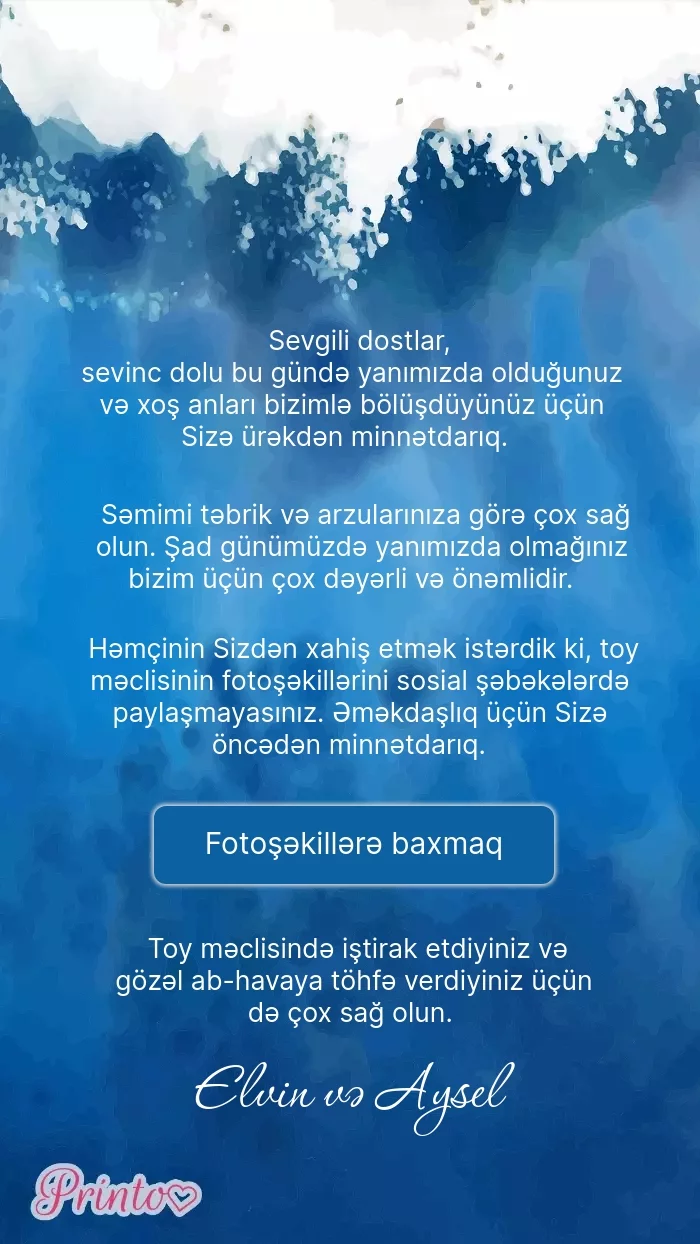 Toy foto hesabatı - Şablon 1