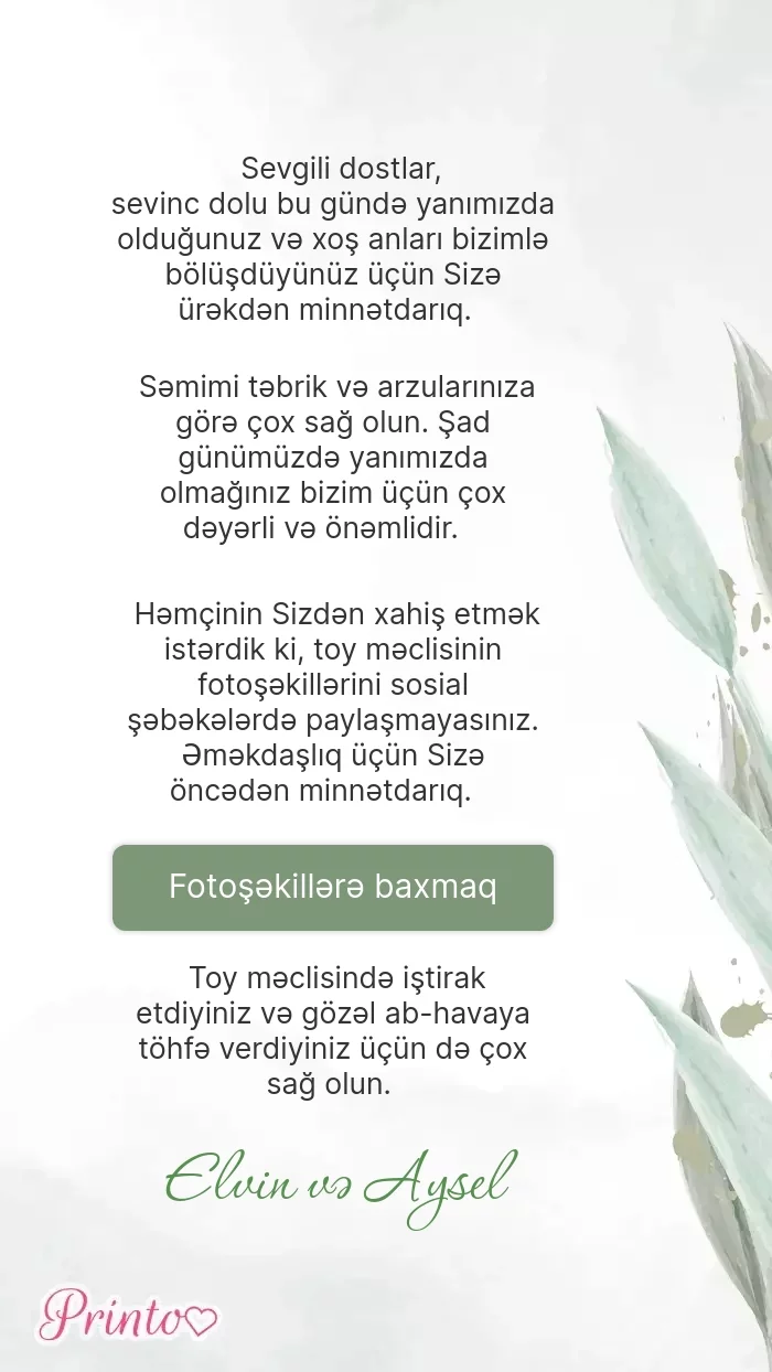 Toy foto hesabatı - Şablon 1