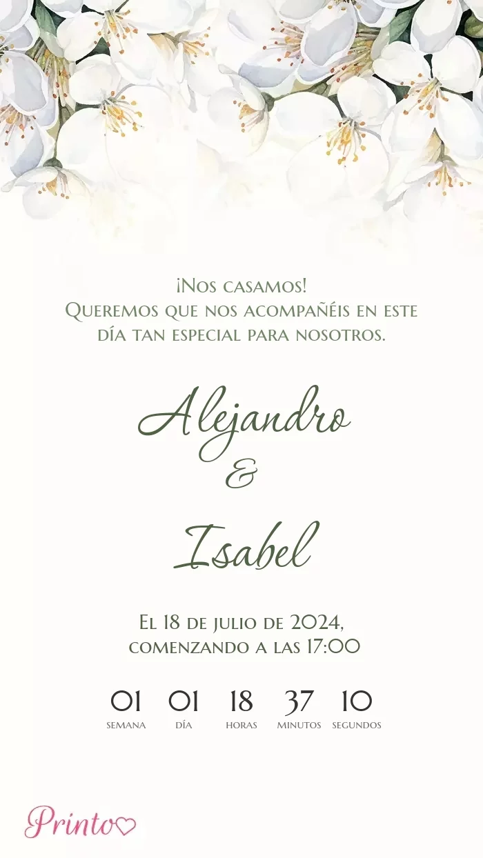 Invitación a la boda - Boceto 1