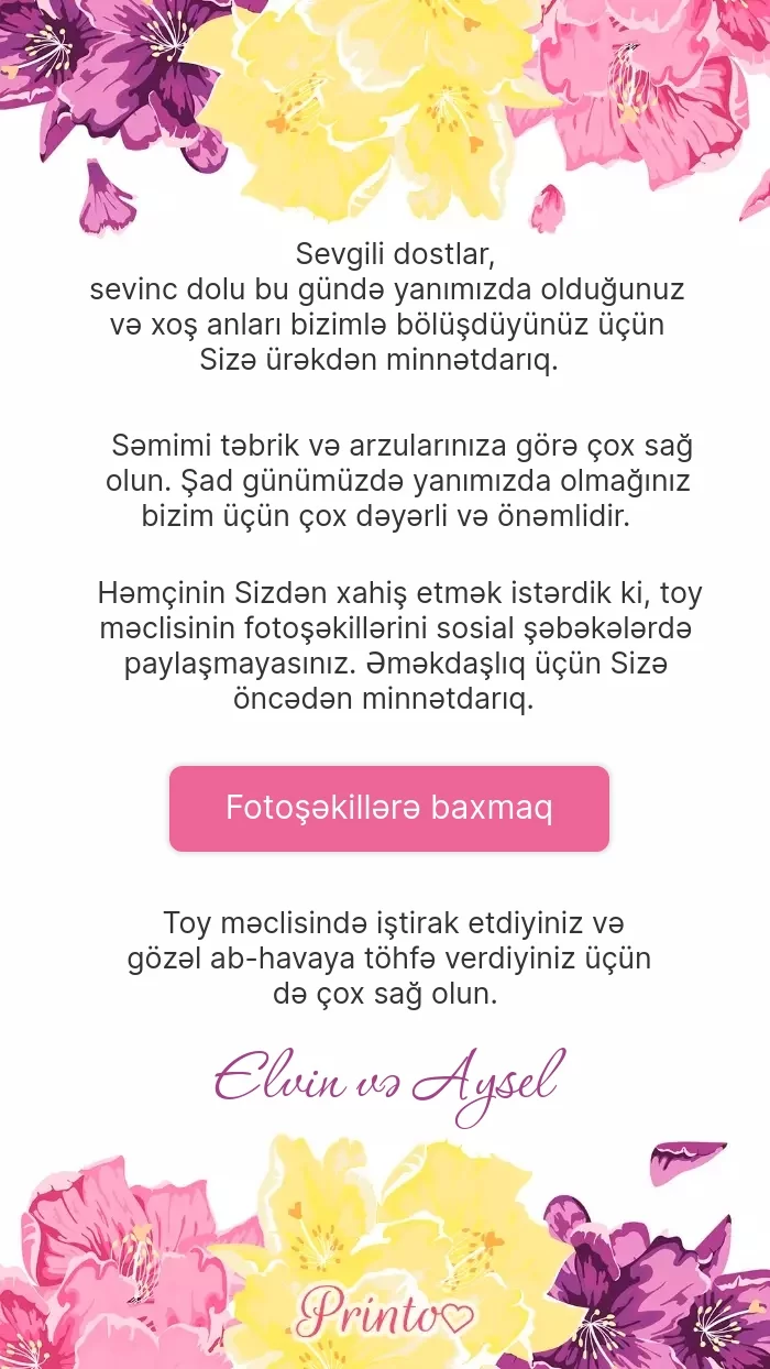 Toy foto hesabatı - Şablon 1