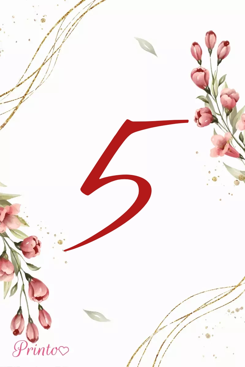 Table number template "Summer melody"