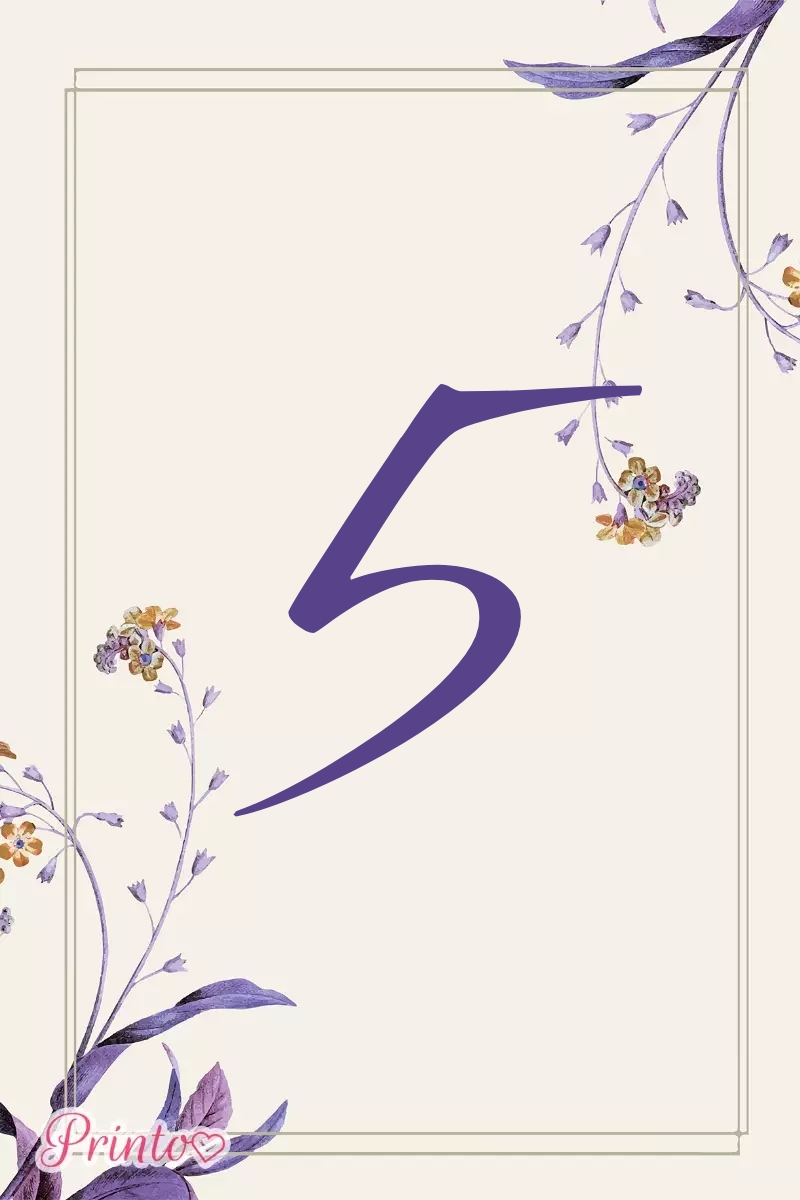 Table number template "The flavors of Provence"