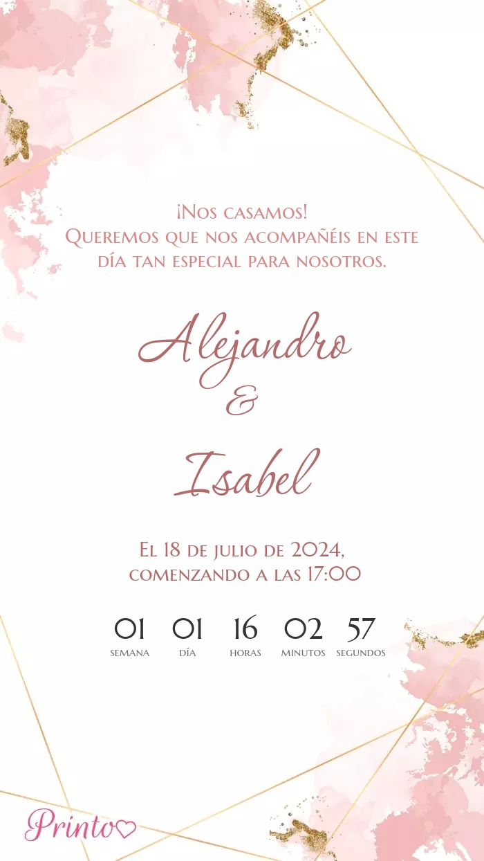 Invitación a la boda - Boceto 1