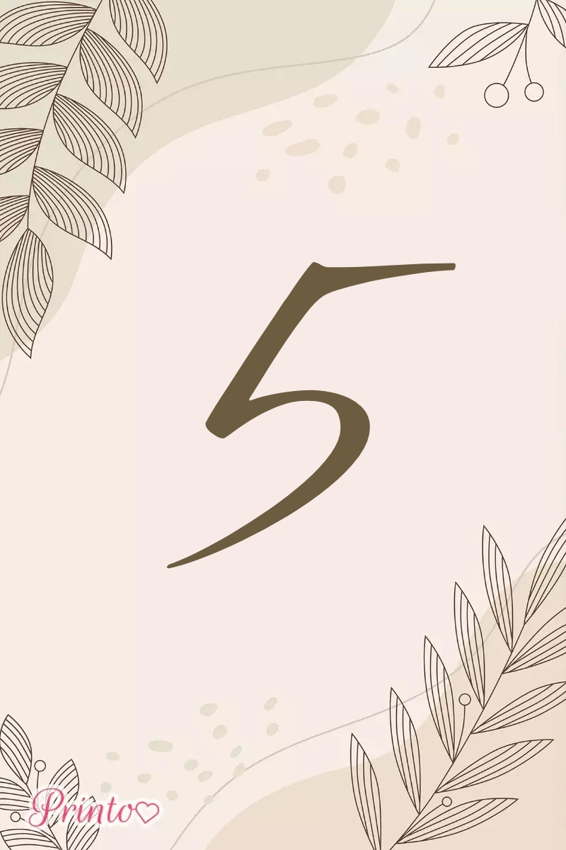Table number template "Provence"