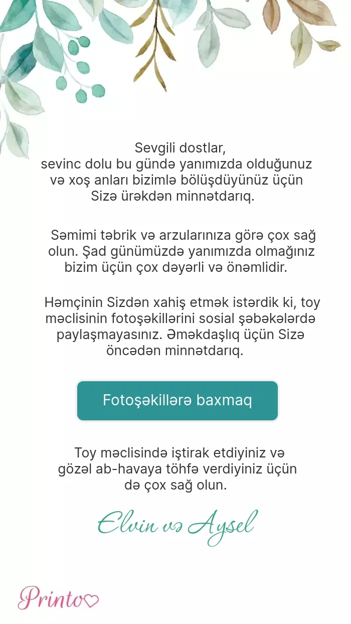 Toy foto hesabatı - Şablon 1