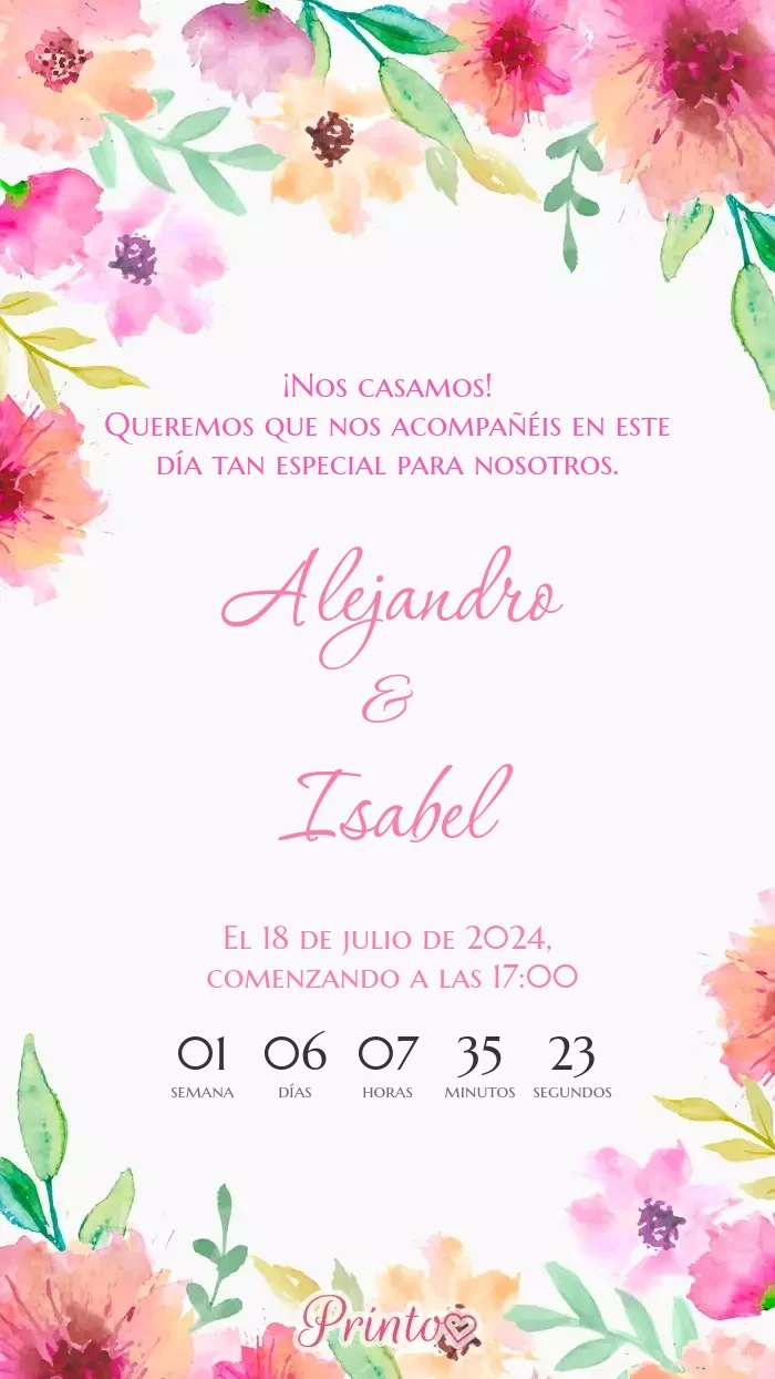 Invitación a la boda - Boceto 1