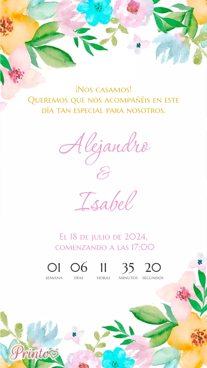 Invitación a la boda - Boceto 1