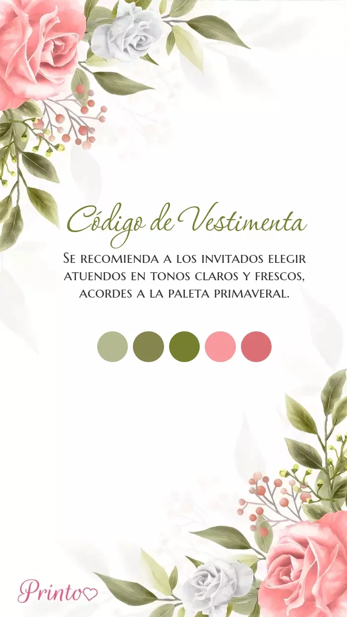 Código de vestimenta para la boda - Boceto 1