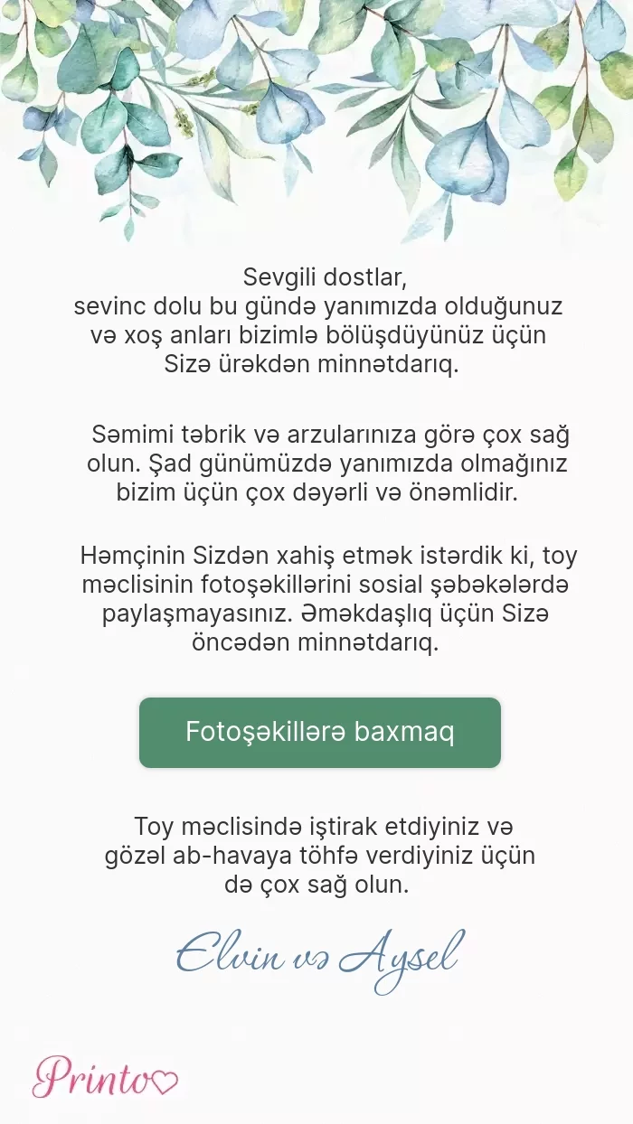 Toy foto hesabatı - Şablon 1