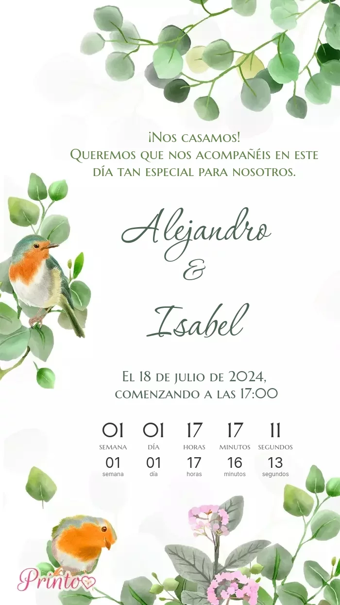 Invitación a la boda - Boceto 1