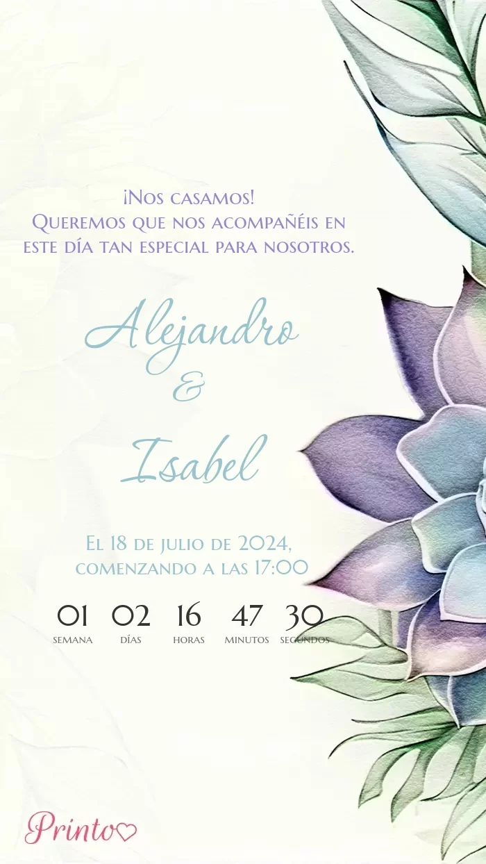 Invitación a la boda - Boceto 1