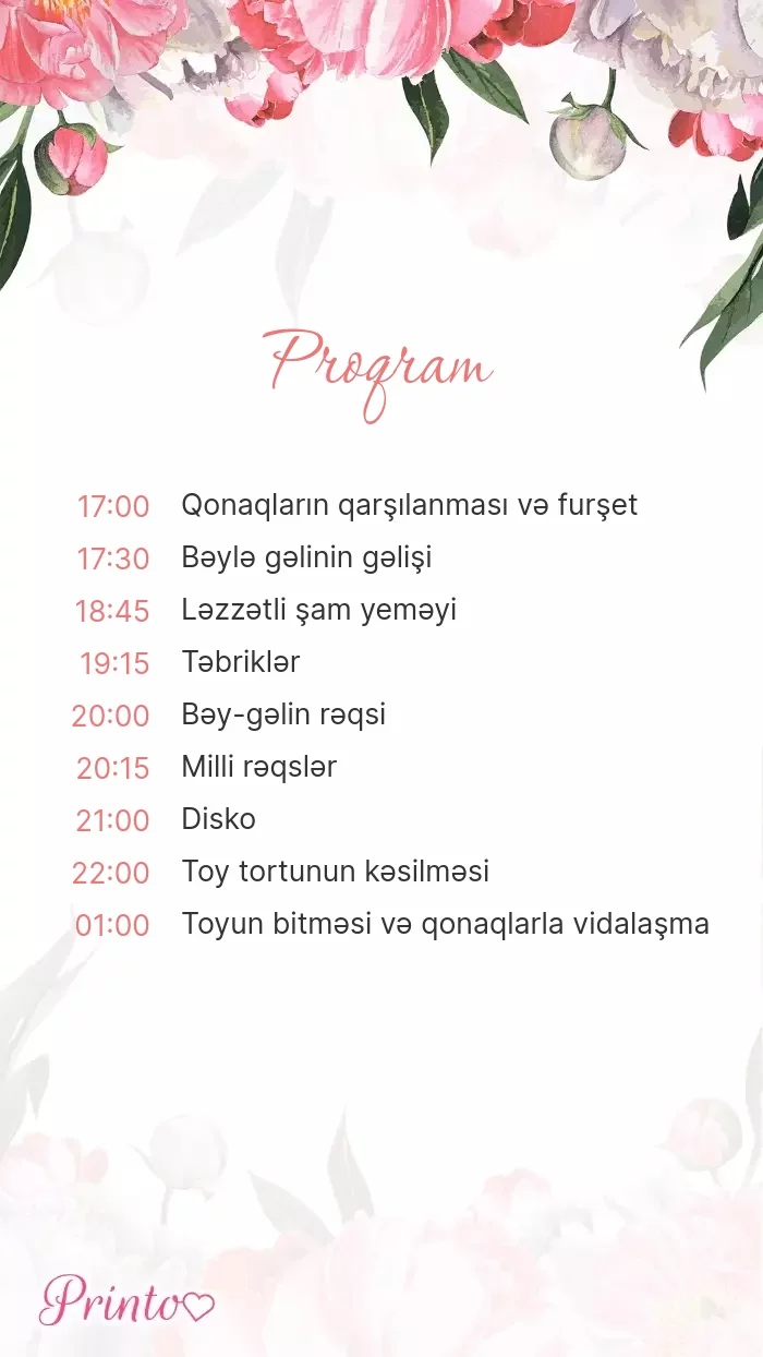 Toy proqramı - Şablon 1