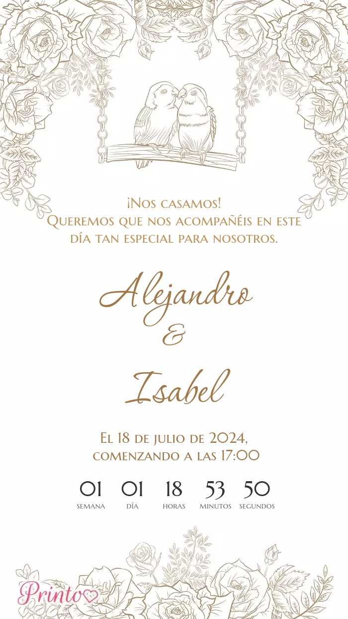 Invitación a la boda - Boceto 1