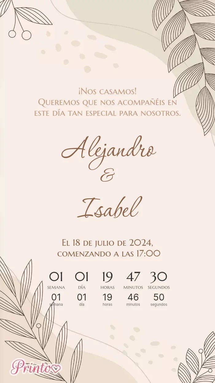 Invitación a la boda - Boceto 1