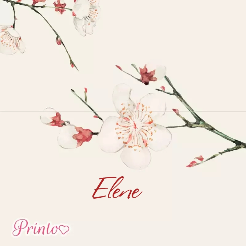 Place card template "Sakuras' bloom"