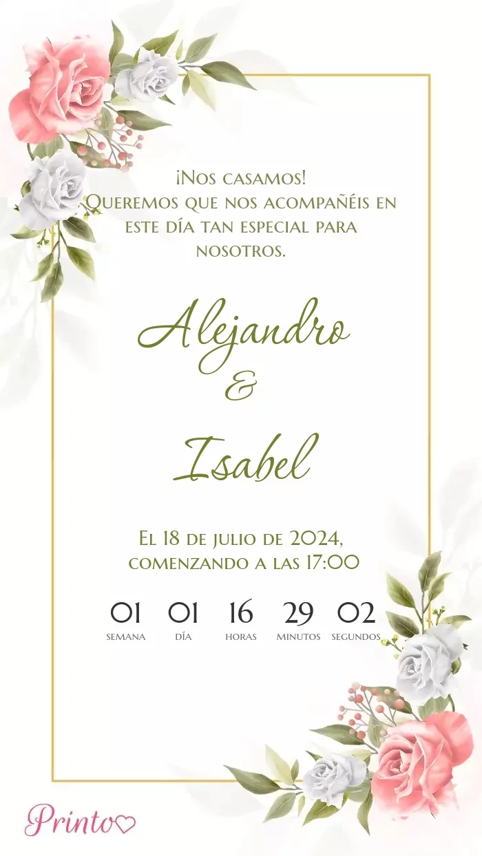 Invitación a la boda - Boceto 1