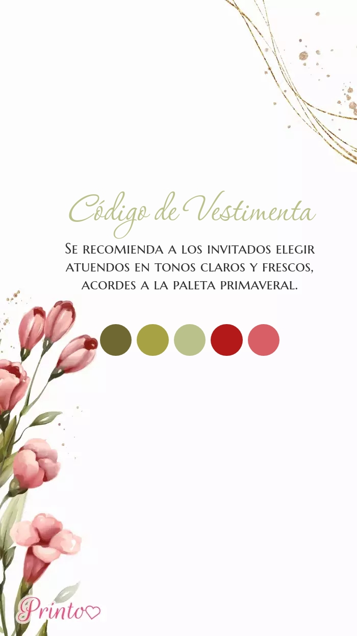 Código de vestimenta para la boda - Boceto 1