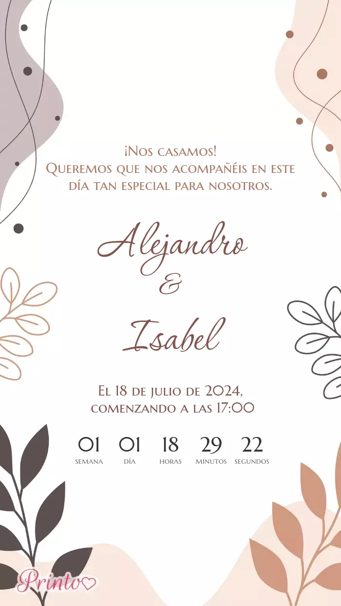 Invitación a la boda - Boceto 1