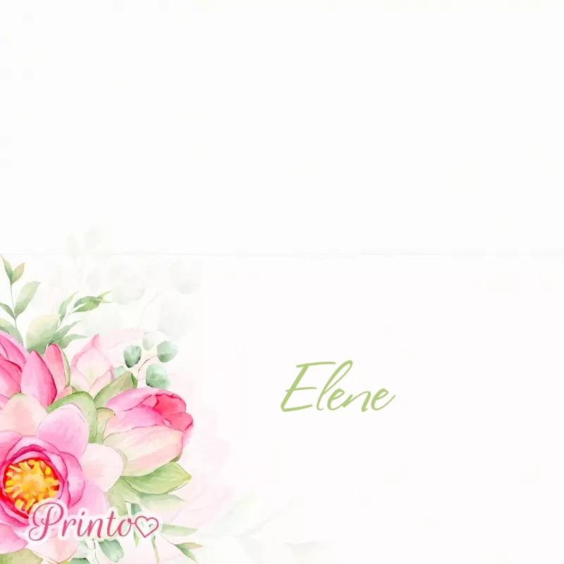 Place card template "Lotus Delight"