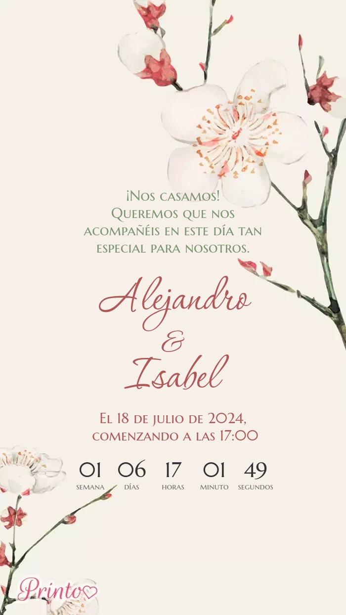 Invitación a la boda - Boceto 1