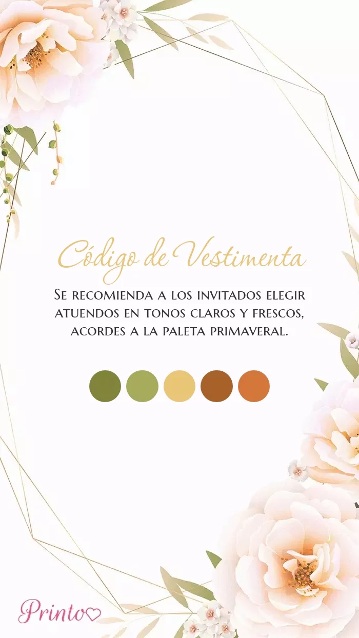 Código de vestimenta para la boda - Boceto 1