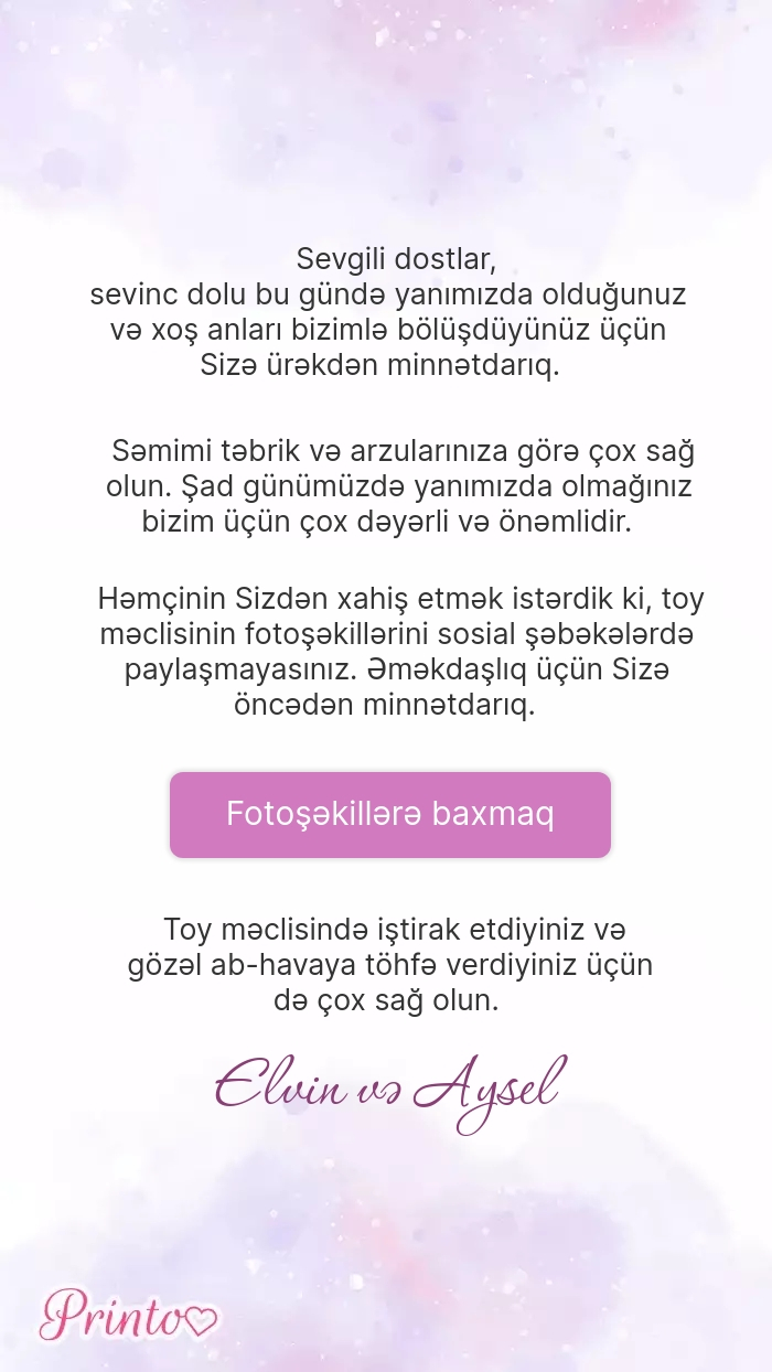 Toy foto hesabatı - Şablon 1