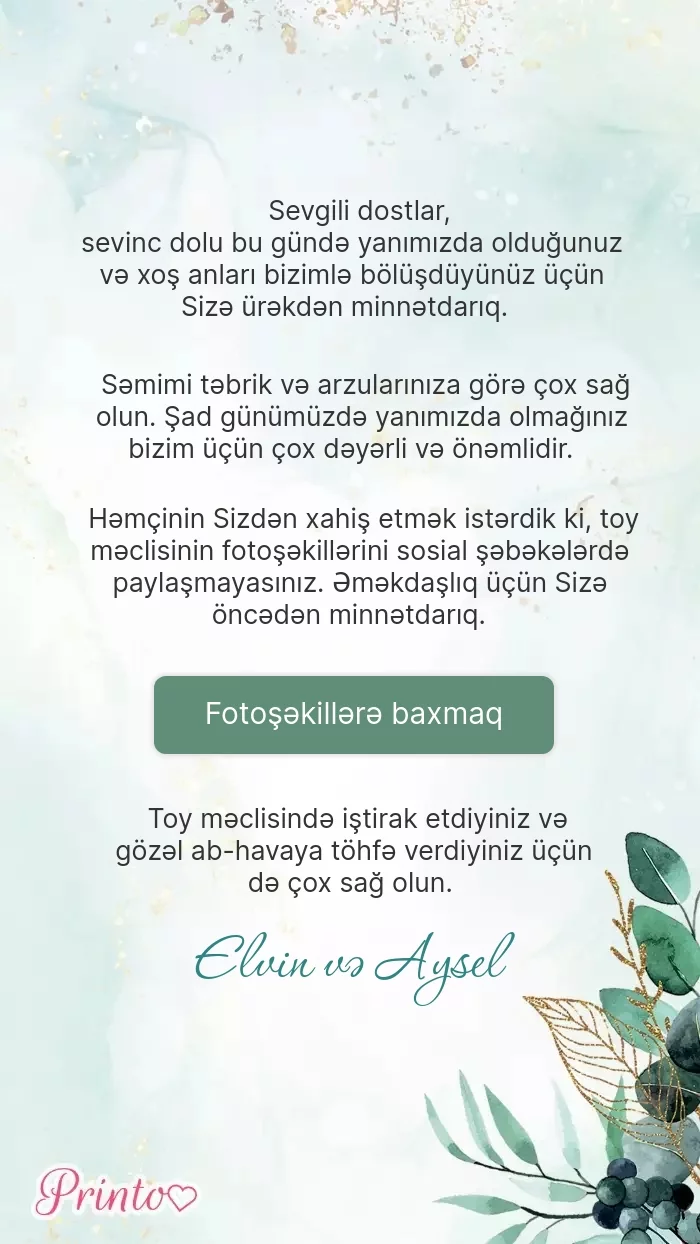 Toy foto hesabatı - Şablon 1