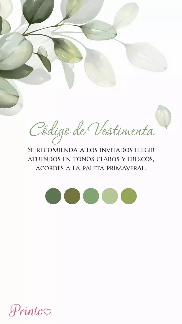 Código de vestimenta para la boda - Boceto 1