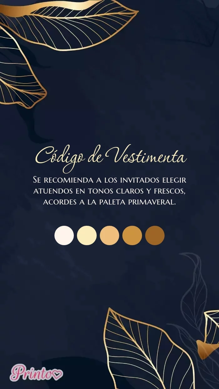 Código de vestimenta para la boda - Boceto 1